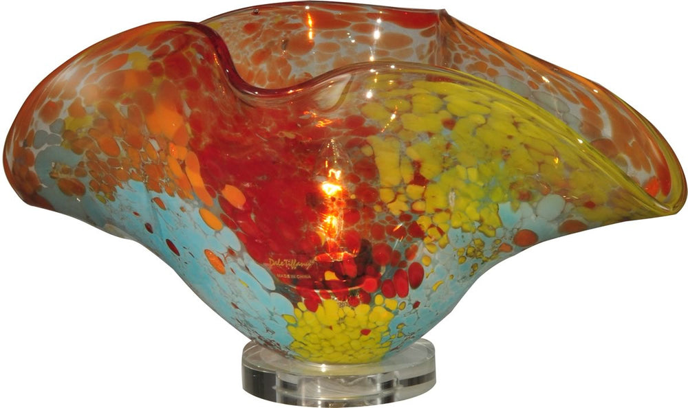 Dale Tiffany Red Sea Favrile 1-Light Accent Lamp Clear AA13053