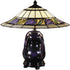 Dale Tiffany 2-Light Tiffany Table Lamp Blue/Purple Glaze TT100507