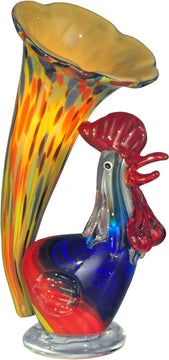10"H Rooster Lily 1-Light Accent Lamp