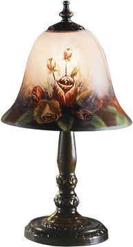 15"H Rose Bell Accent Lamp Antique Bronze