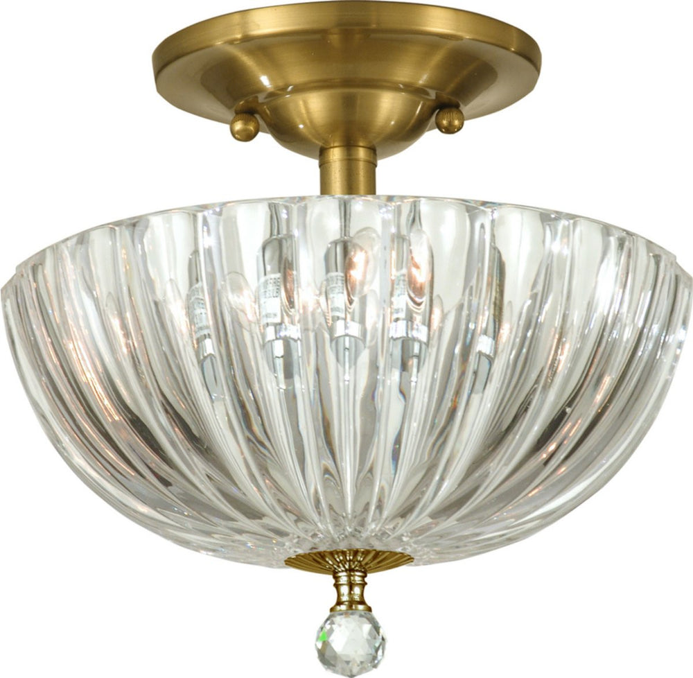 Dale Tiffany Sereno 3-Light Flush Mount Polished Brass GH11233PB