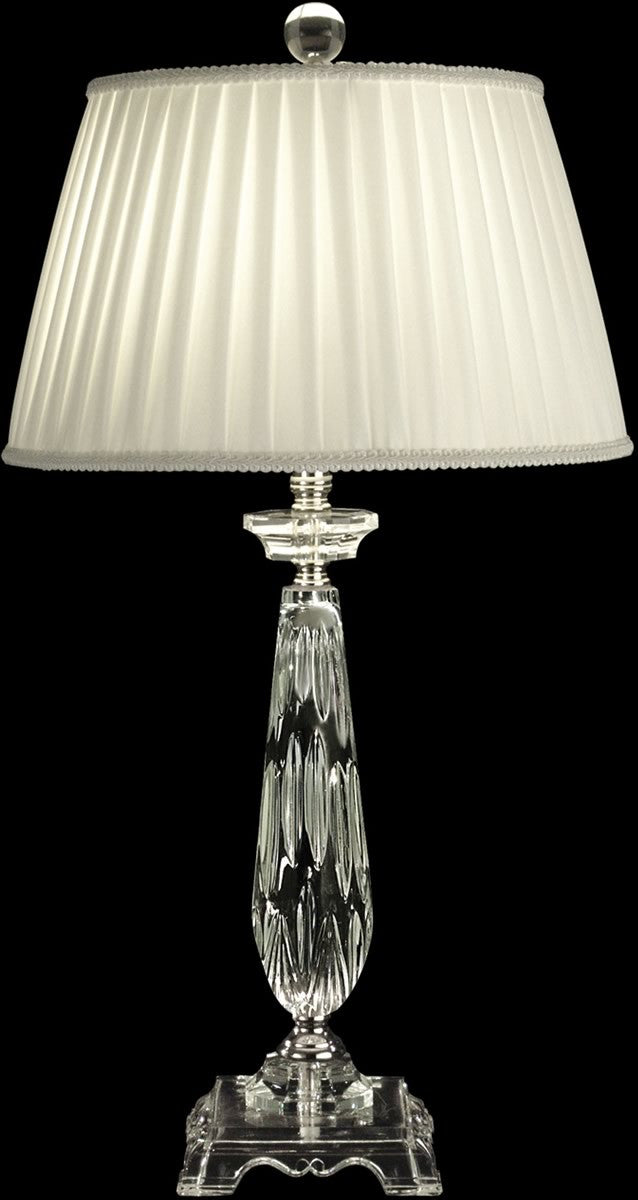 Dale Tiffany 1-Light 3-Way Glass Table Lamp Polished Chrome GT10010