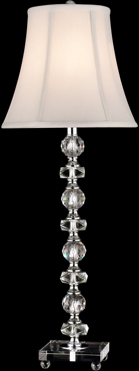 Dale Tiffany 1-Light Glass Table Lamp Chrome GB11065