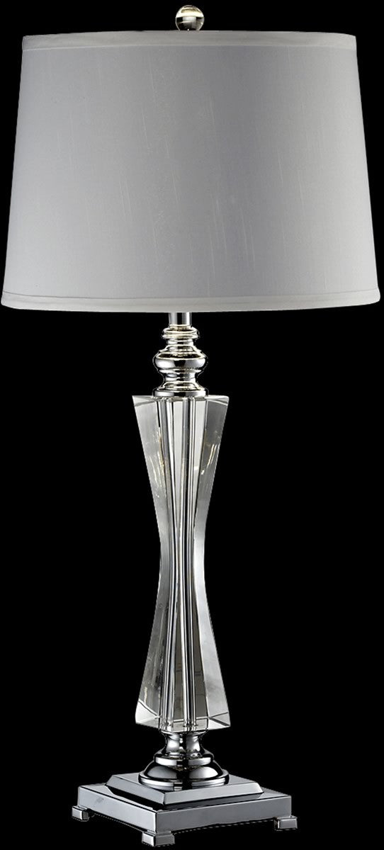 26"H Sweetwater Crystal Table Lamp Polished Chrome