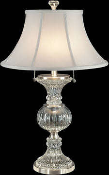 27"H Granada  Crystal Table Lamp Brushed Nickel