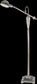 Dale Tiffany 1-Light Glass Torchiere Lamp Polished Chrome GF60616