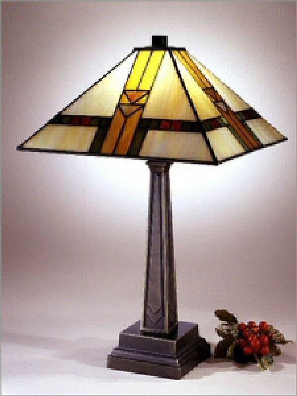 Dale Tiffany Tiffany Square Shade Mission Table Lamp Bronze 8655551