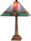 Dale Tiffany 1-Light Tiffany Table Lamp Antique Brass TT11047