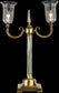 Dale Tiffany 2-Light Crystal Accent Lamp Antique Brass GA60788