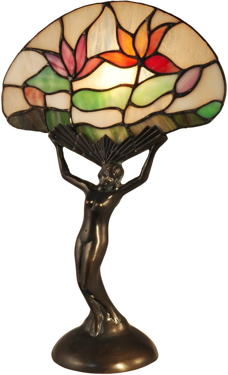 Dale Tiffany Water Lily Tiffany Accent Lamp Antique Bronze TA14234