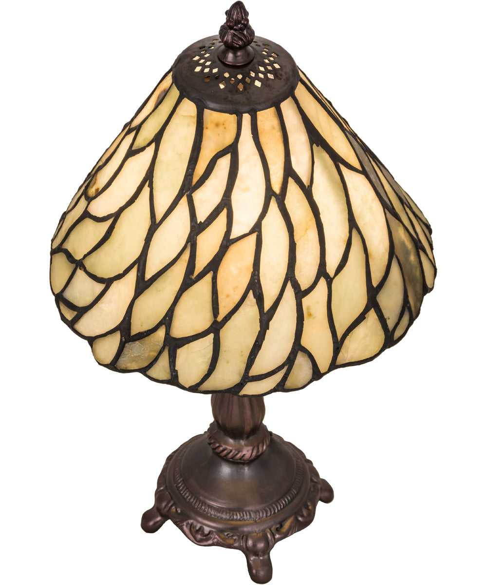 15"H Willow Jadestone Mini Lamp