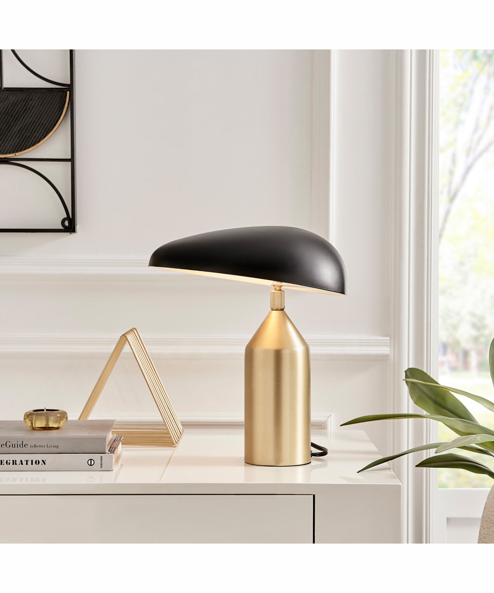 Stanton 1-Light Metal Table Lamp Antique Brass/Black