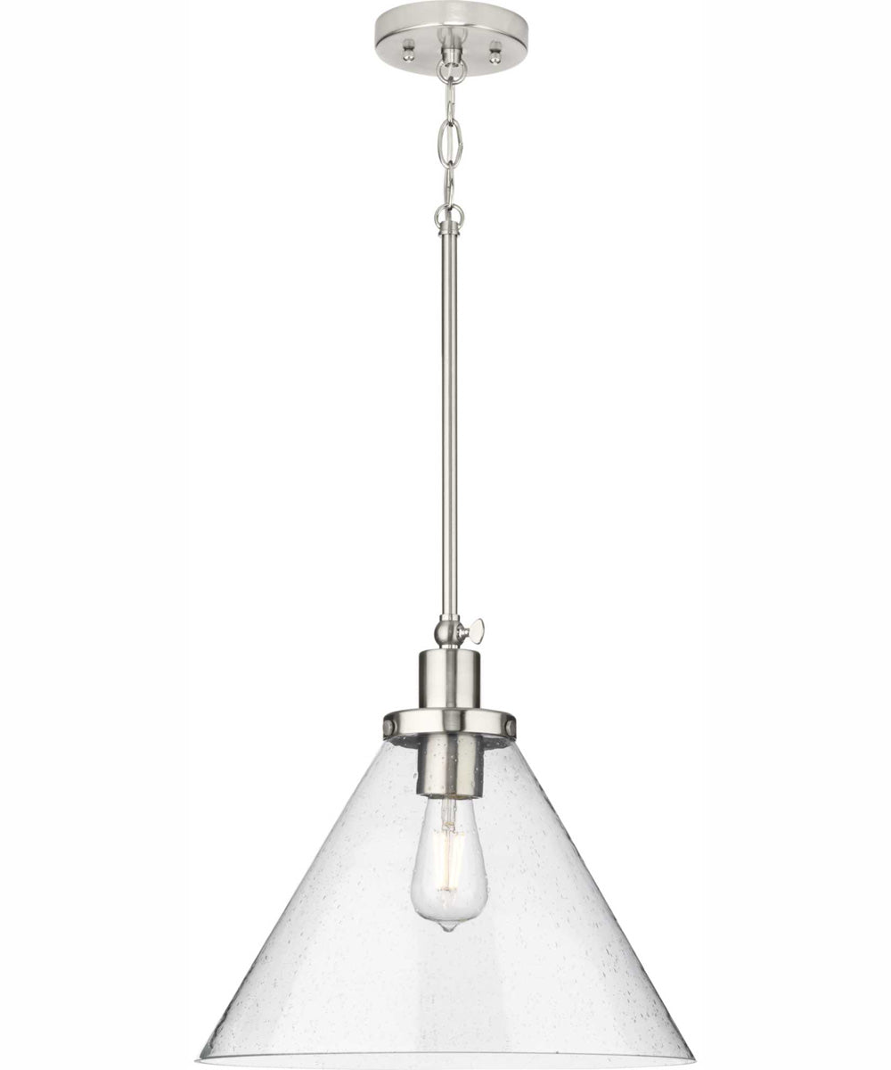 Hinton 1-Light Modern Farmhouse Pendant Brushed Nickel