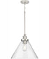 Hinton 1-Light Modern Farmhouse Pendant Brushed Nickel