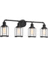 Ludlow Extra Large 4-light Bath Light Earth Black