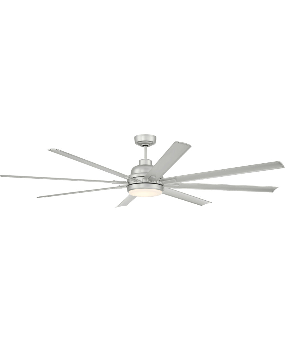 Rush 72" 1-Light Ceiling Fan (Blades Included) Painted Nickel