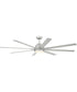 Rush 72" 1-Light Ceiling Fan (Blades Included) Painted Nickel