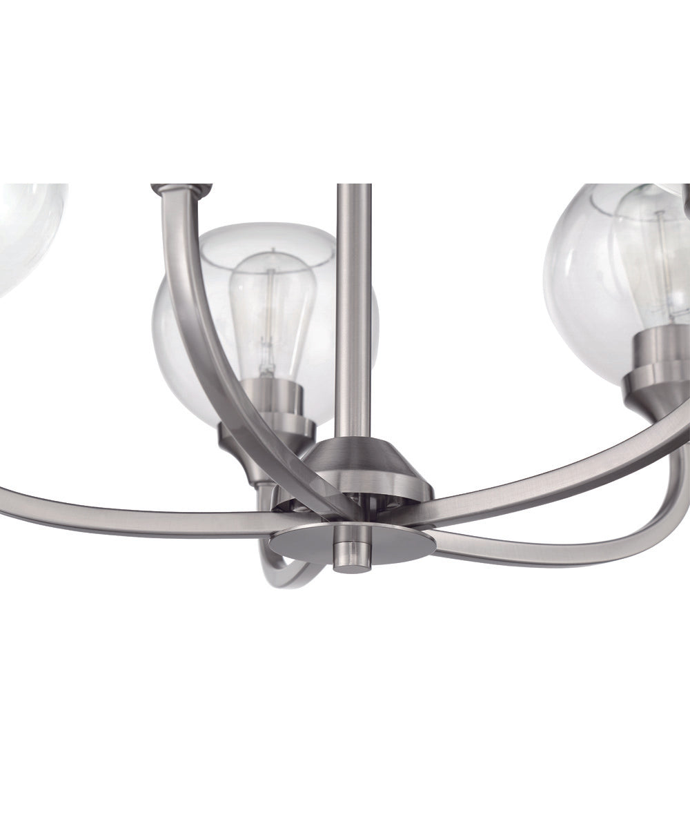Glenda 5-Light Chandelier Brushed Polished Nickel