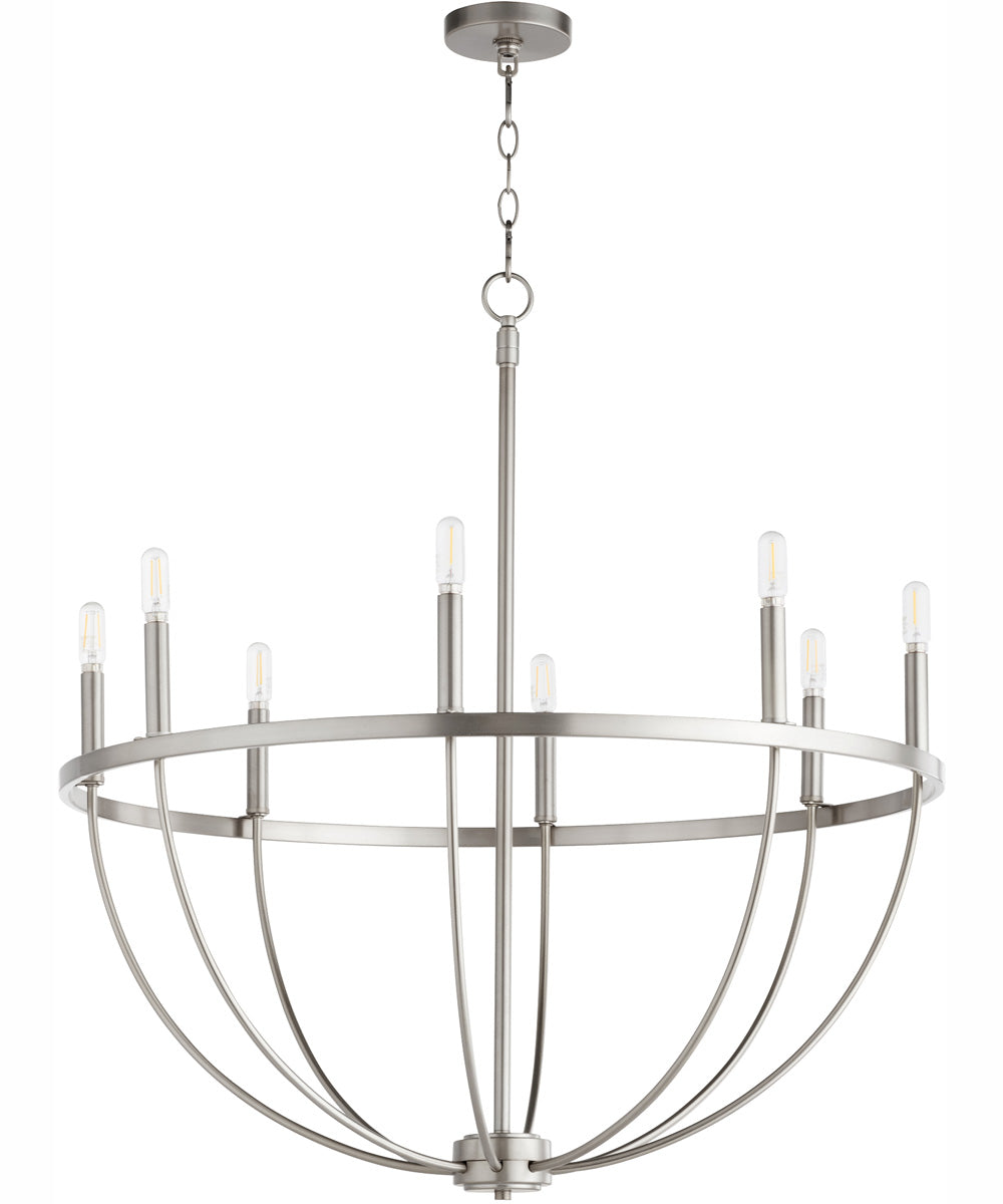 Tribute 8-light Chandelier Satin Nickel