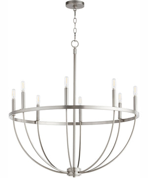 Tribute 8-light Chandelier Satin Nickel