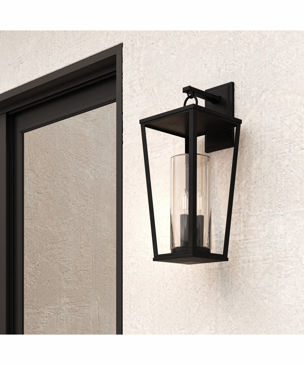 Elliott 3-Light Outdoor Wall-Lantern Rain or Shine - Black