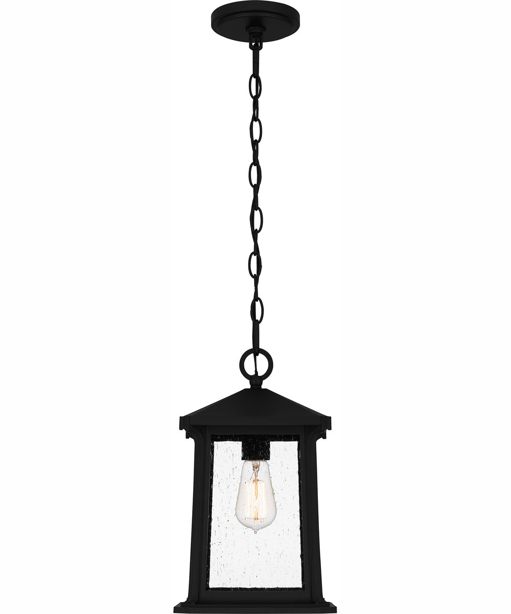 Satterfield Large 1-light Outdoor Pendant Light  Coastal Armour Matte Black
