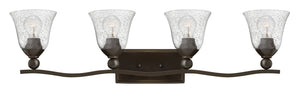 36"W Bolla 4-Light Bath Four Light in Olde Bronze with Clear Seedy
