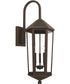 Ellsworth 3-Light Outdoor Wall Mount Rain or Shine - Oiled Bronze with Clear Glass