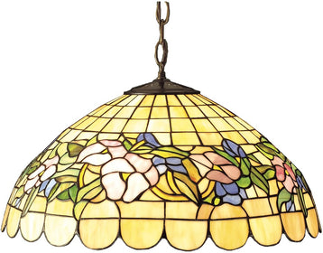 20"W Tiffany Pansy Pendant.603
