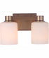 Bretton 2-Light Vanity Satin Brass