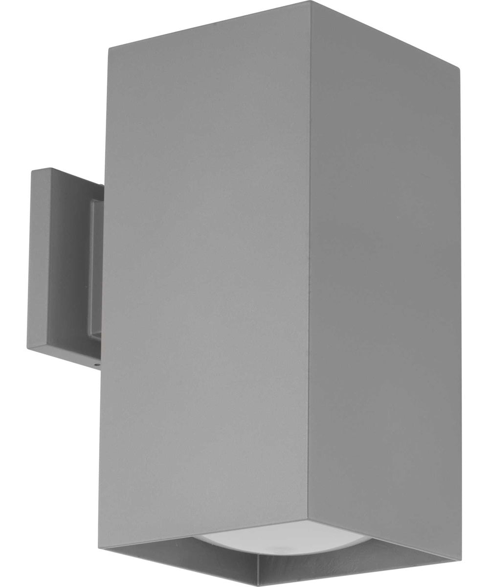6" LED Square Outdoor Wall Mount Fixture Metallic Gray