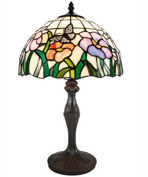 Pazio Floral Butterfly Tiffany Table Lamp