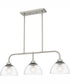 Halsey Medium 3-light Island Light Brushed Nickel