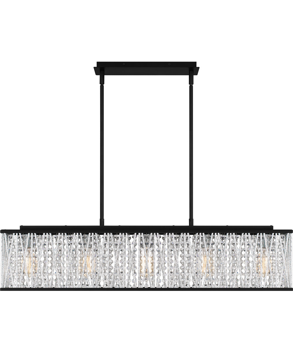 Celeste Medium 5-light Island Light Matte Black