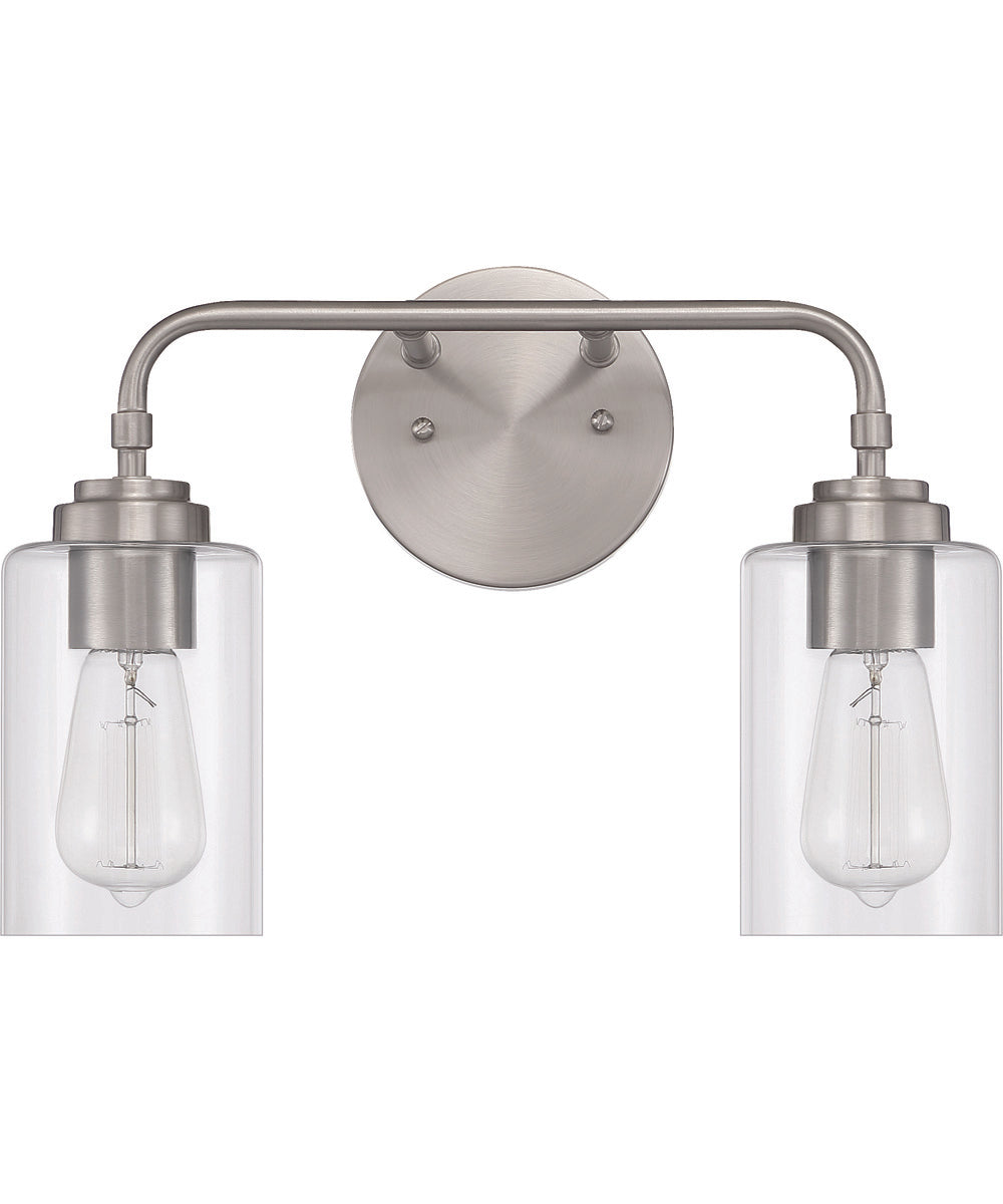 Stowe 2-Light Vanity Brushed Polished Nickel