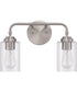 Stowe 2-Light Vanity Brushed Polished Nickel