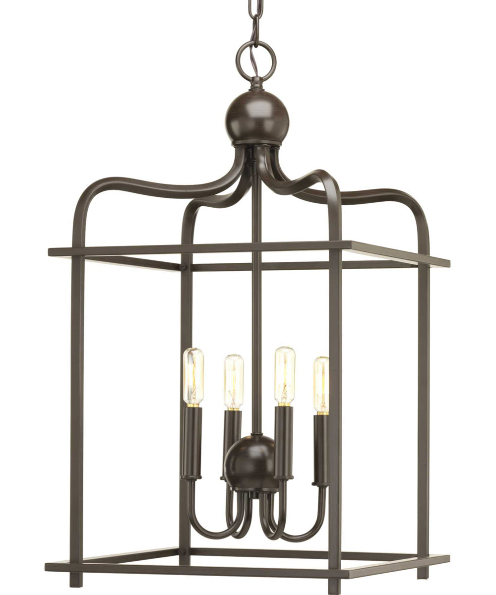 Assembly Hall 4-Light Coastal Pendant Light Antique Bronze