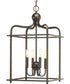 Assembly Hall 4-Light Coastal Pendant Light Antique Bronze