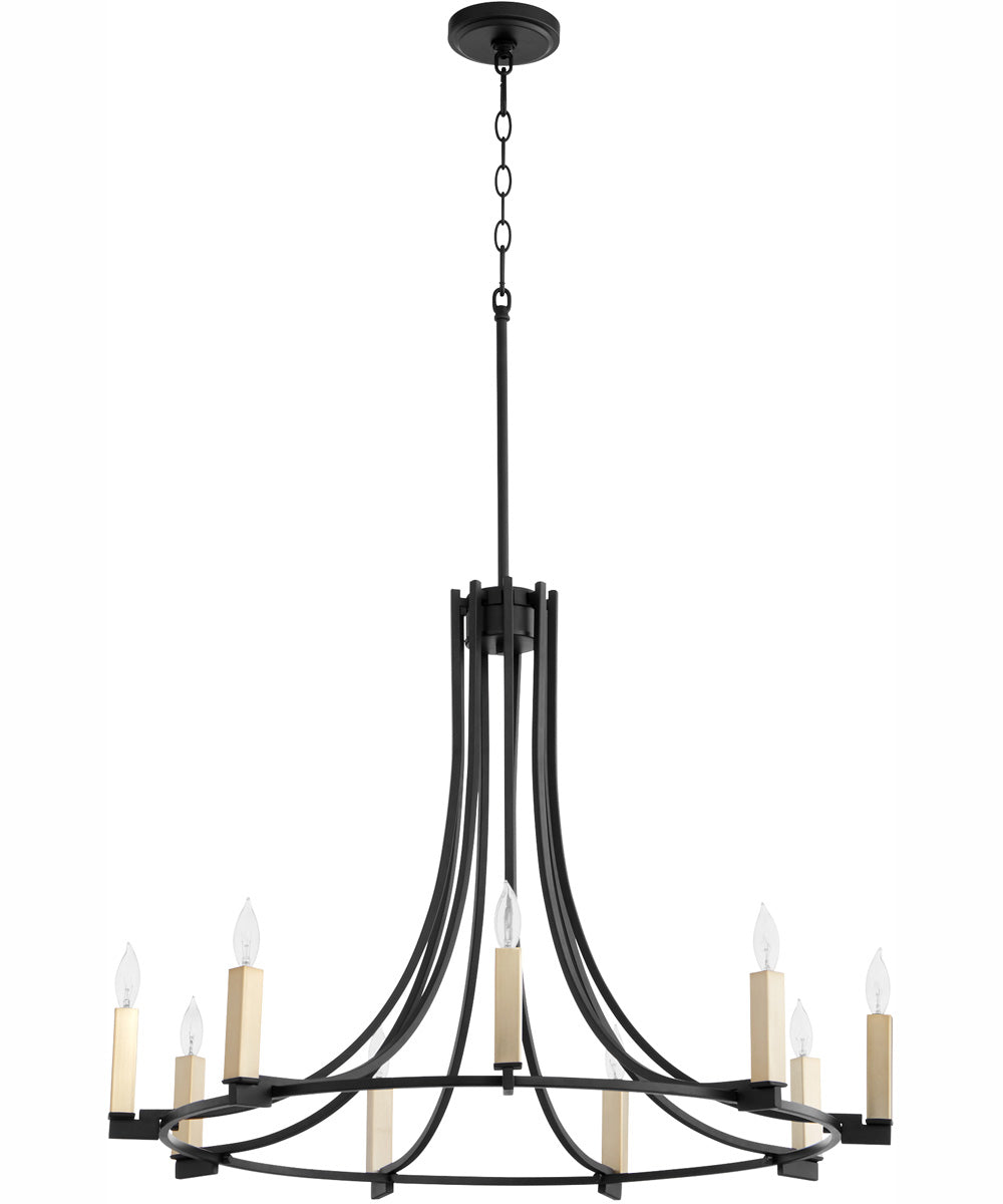 Olympus 9-light Chandelier Textured Black