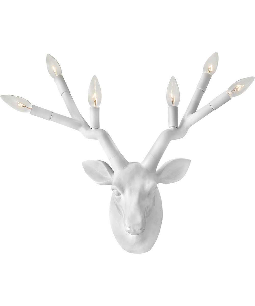 Stag 6-Light Sconce in Chalk White