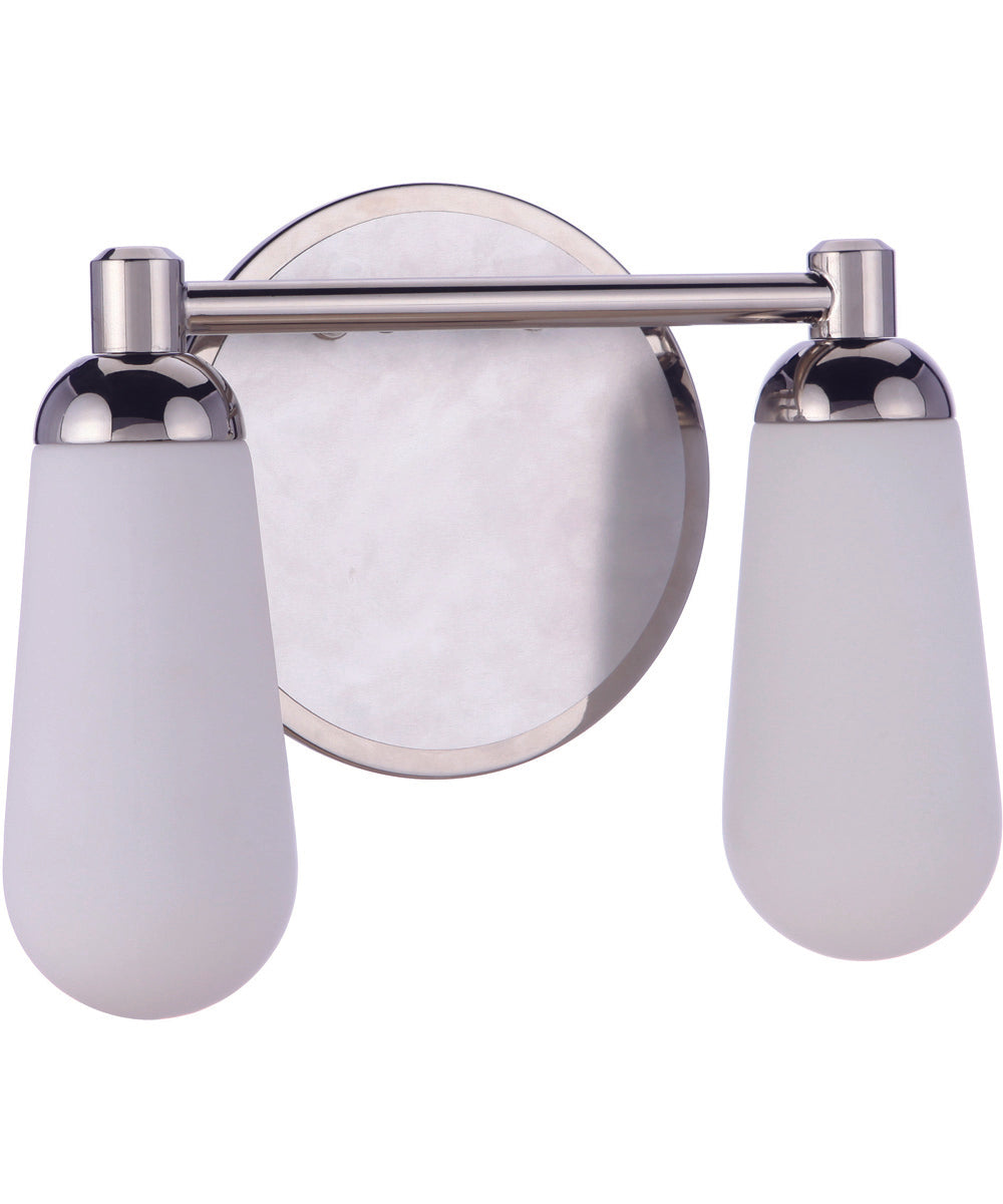 Riggs 2-Light Vanity Brushed Polished Nickel / Polished Nickel