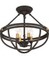 Sergeant 4-light Semi Flush Mount Western Bronze