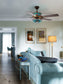 50" Adover Tiffany Ceiling Fan With Remote