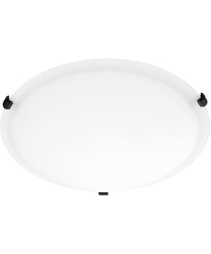 3-light Ceiling Flush Mount Matte Black