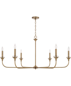 Presley 6-Light Chandelier Aged Brass