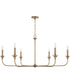 Presley 6-Light Chandelier Aged Brass