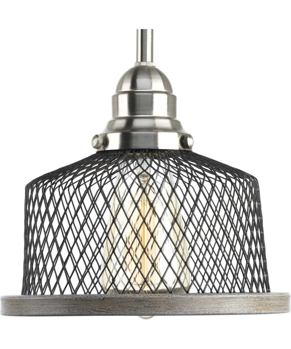 Tilley 1-Light Coastal Pendant Light Brushed Nickel