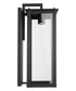 Hunt 1-Light Outdoor Wall Mount Rain or Shine - Black with Clear Glass