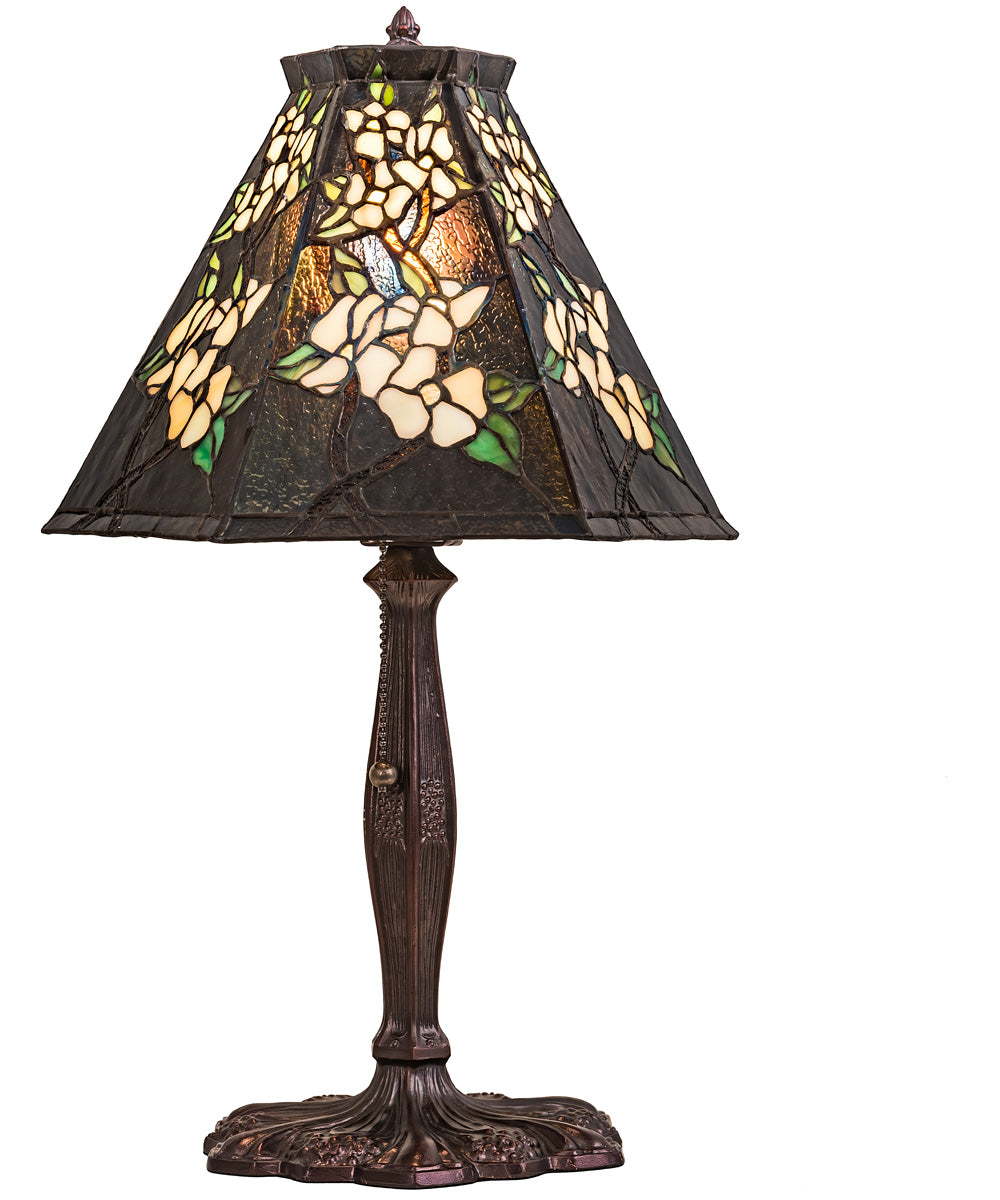 19"H Oriental Peony Accent Lamp