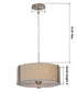 16"W Butler 2-Light Medium Drum Pendant in Brushed Nickel with Coarse Cream Finish TP7567 by Trend Lighting